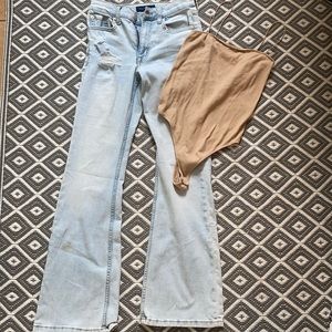 Jeans and body suit